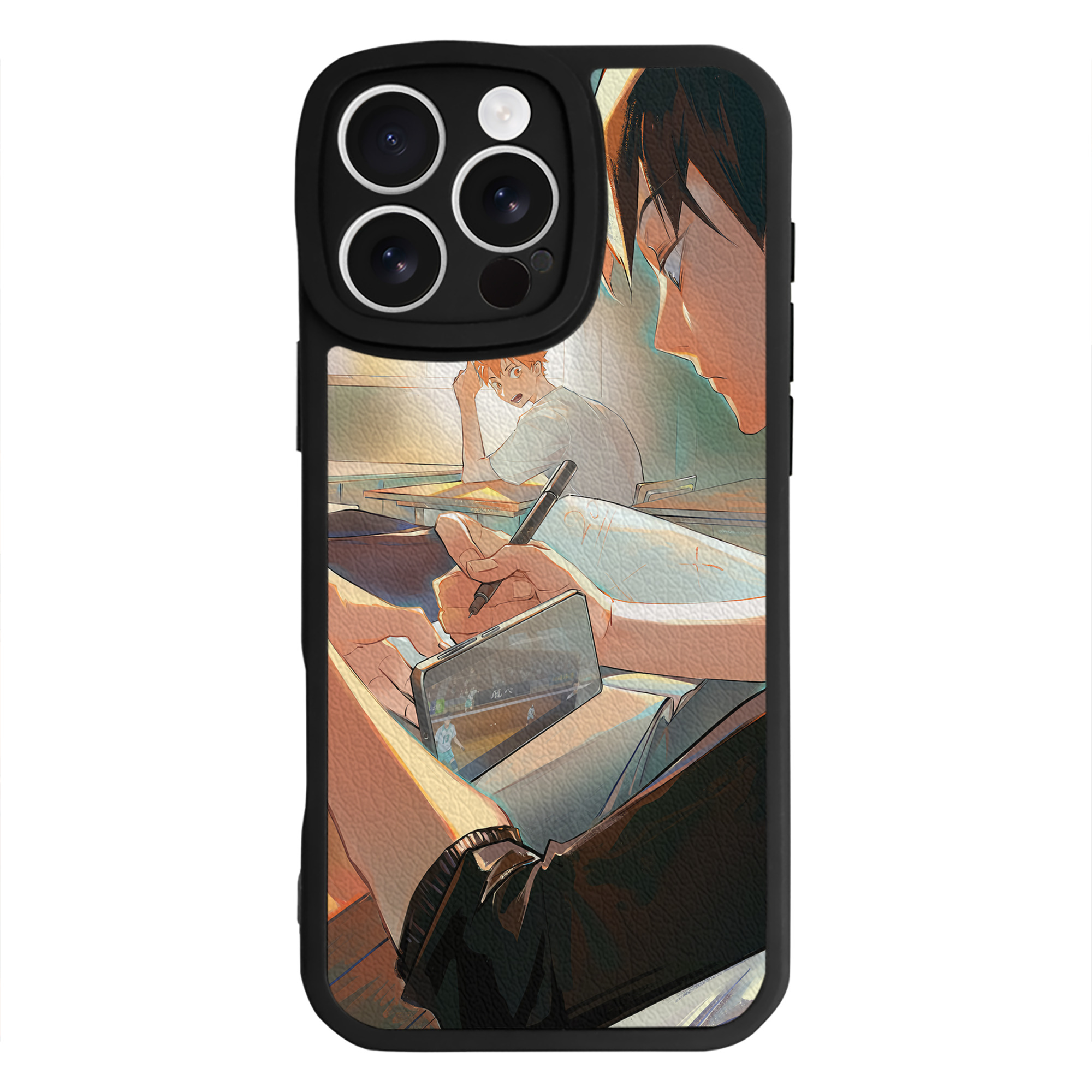 （画像用） ハイキュー!! Haikyu!! 【iPhone 16シリーズ対応】シリコンスマホケース（レザー調） 材質：シリコン
